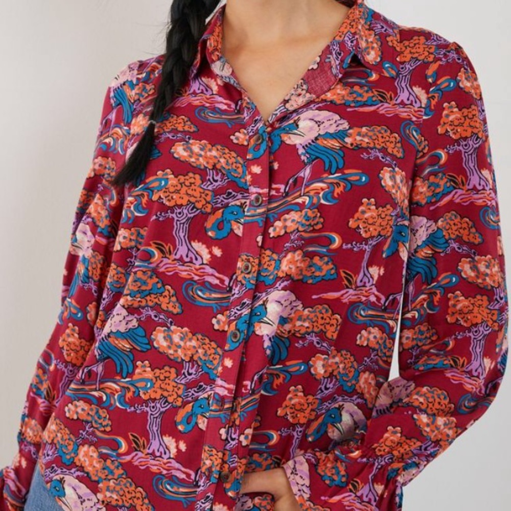 NWT button down viscose shirt 00